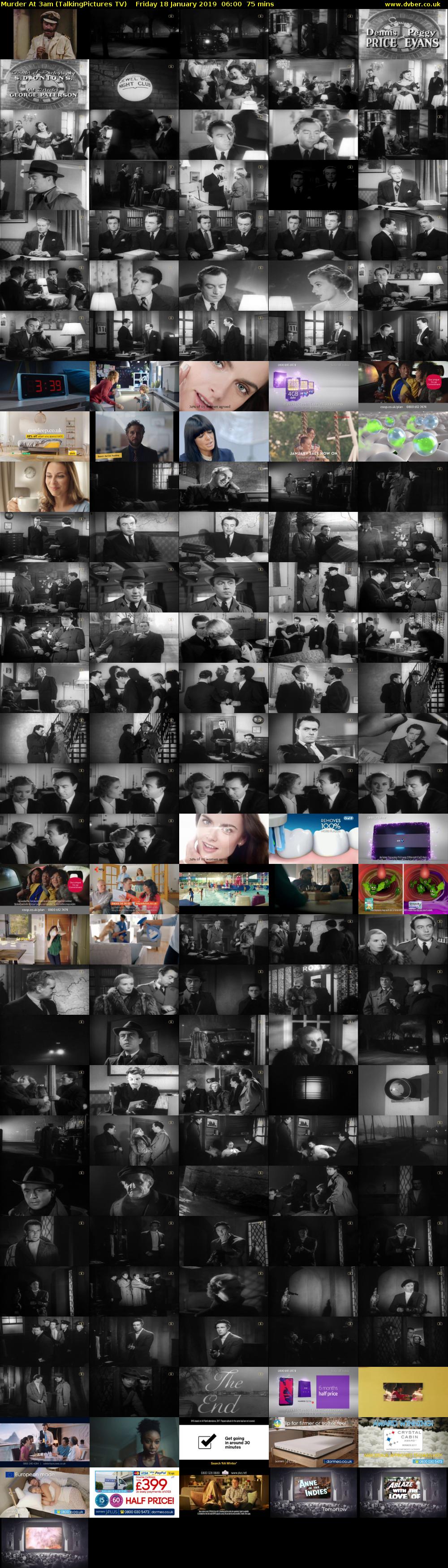 Murder At 3am (TalkingPictures TV) Friday 18 January 2019 06:00 - 07:15