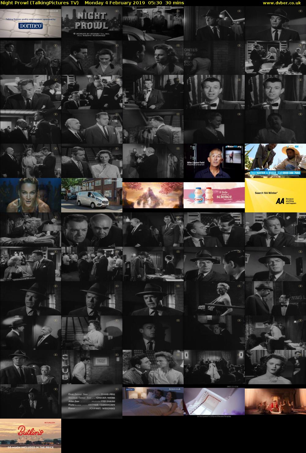 Night Prowl (TalkingPictures TV) Monday 4 February 2019 05:30 - 06:00