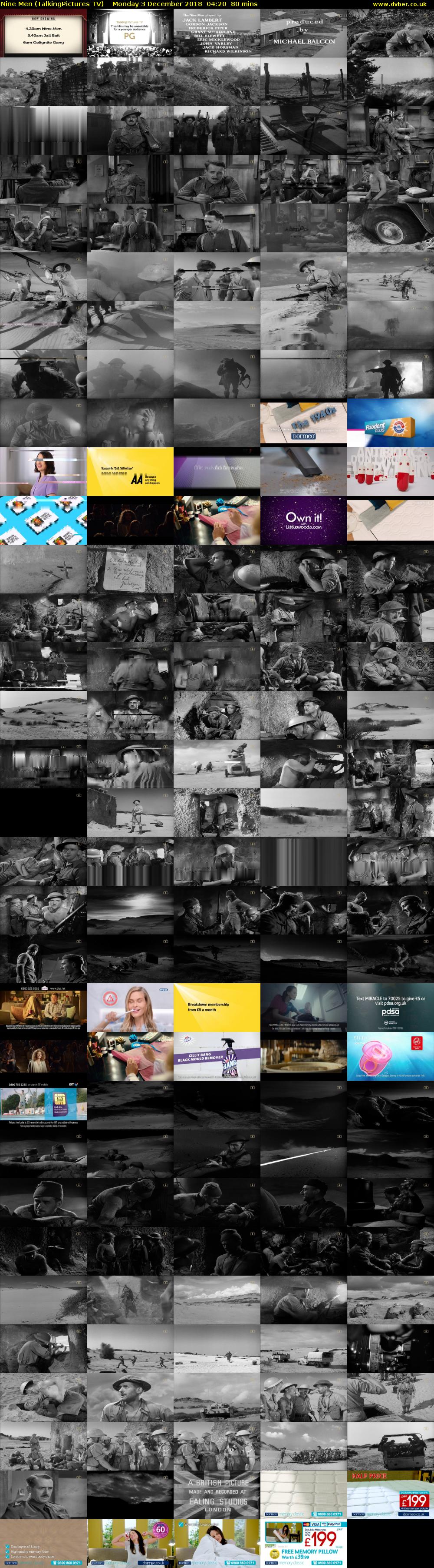 Nine Men (TalkingPictures TV) Monday 3 December 2018 04:20 - 05:40