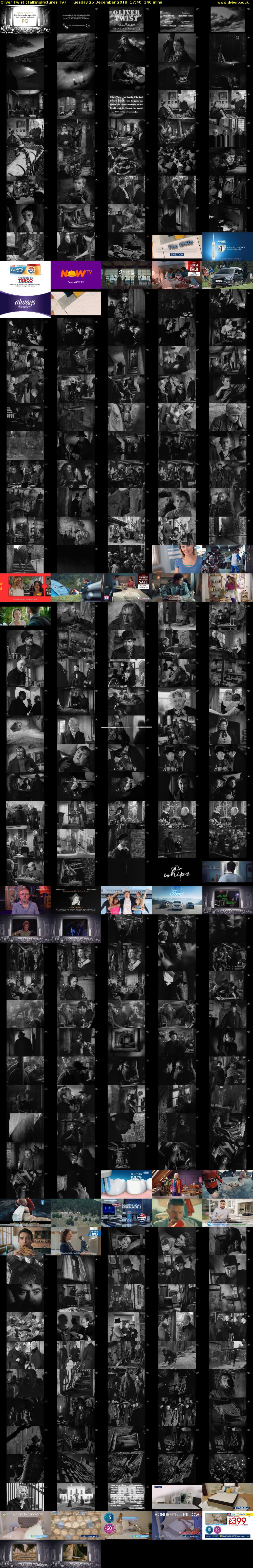 Oliver Twist (TalkingPictures TV) Tuesday 25 December 2018 17:40 - 20:00