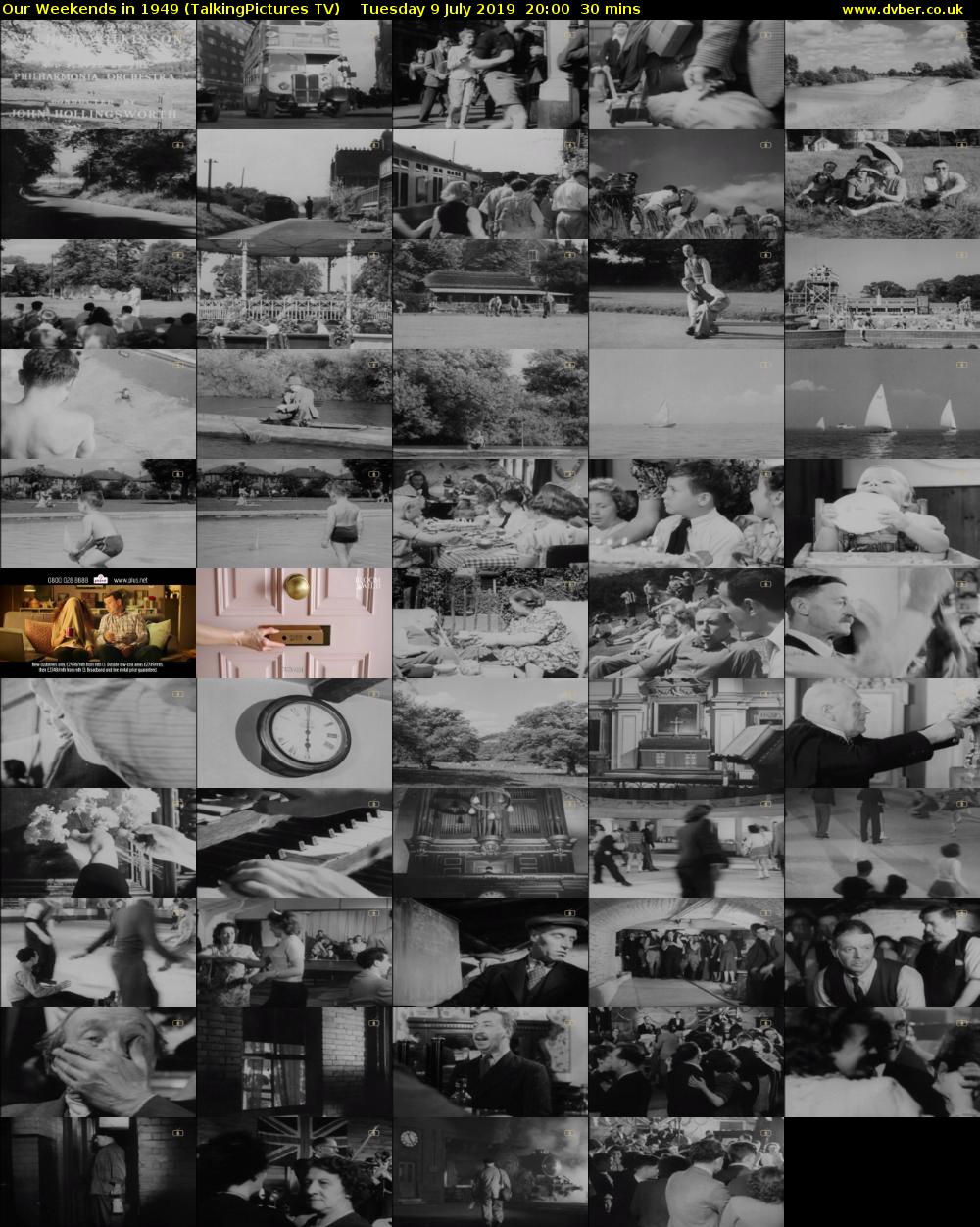 Our Weekends in 1949 (TalkingPictures TV) Tuesday 9 July 2019 20:00 - 20:30