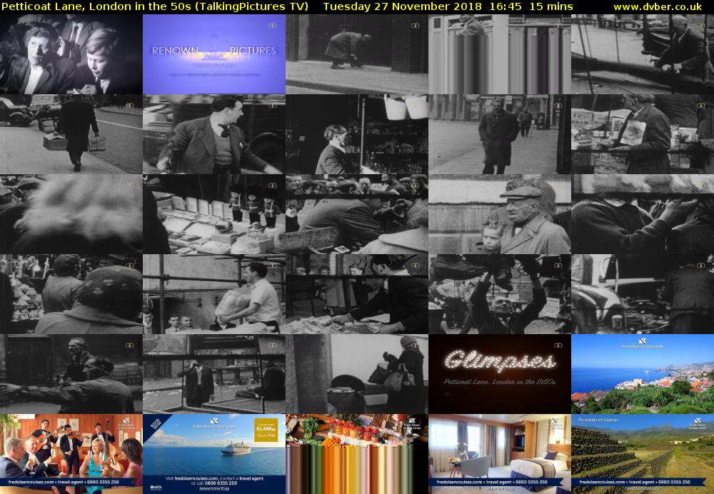 Petticoat Lane, London in the 50s (TalkingPictures TV) Tuesday 27 November 2018 16:45 - 17:00