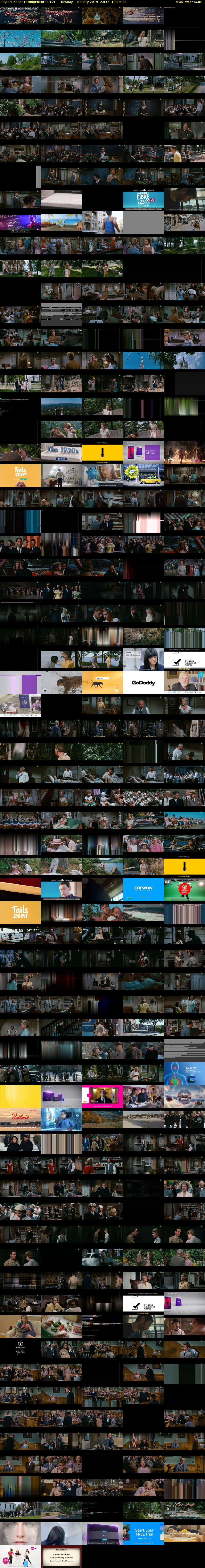 Peyton Place (TalkingPictures TV) Tuesday 1 January 2019 23:15 - 02:15