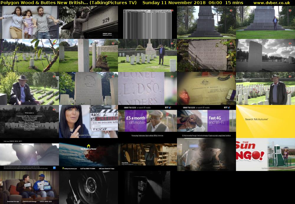 Polygon Wood & Buttes New British... (TalkingPictures TV) Sunday 11 November 2018 06:00 - 06:15