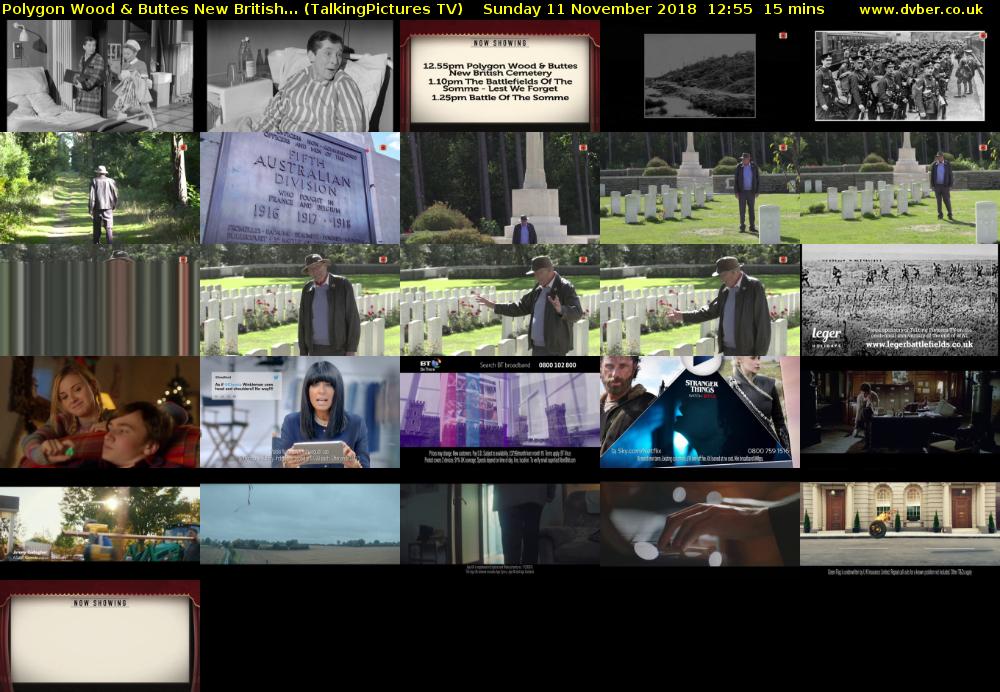 Polygon Wood & Buttes New British... (TalkingPictures TV) Sunday 11 November 2018 12:55 - 13:10