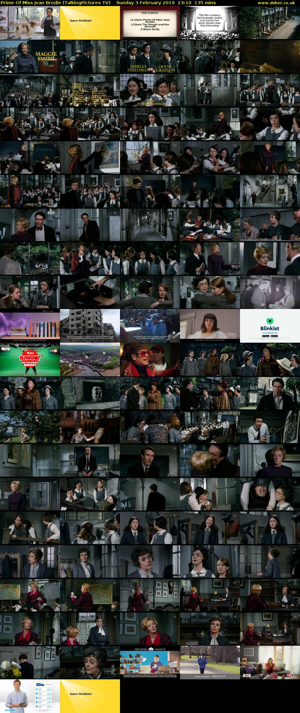 Prime Of Miss Jean Brodie (TalkingPictures TV) Sunday 3 February 2019 23:10 - 01:25