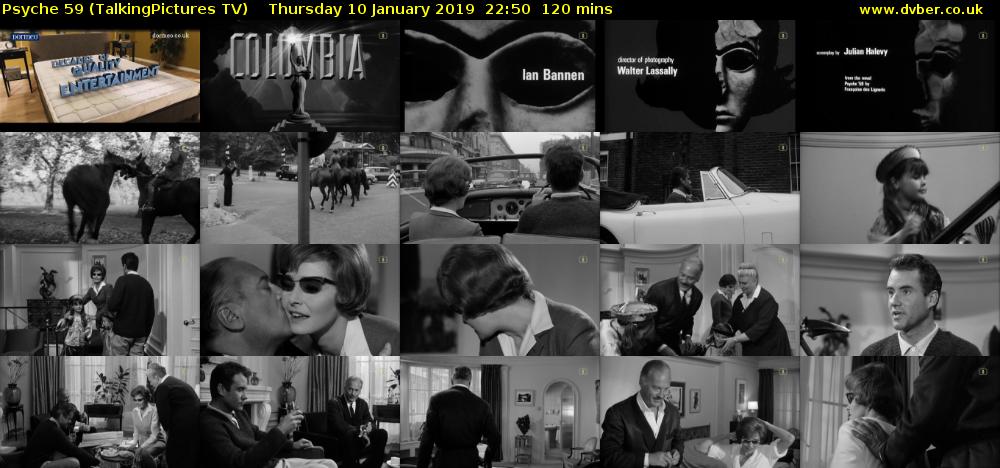 Psyche 59 (TalkingPictures TV) Thursday 10 January 2019 22:50 - 00:50