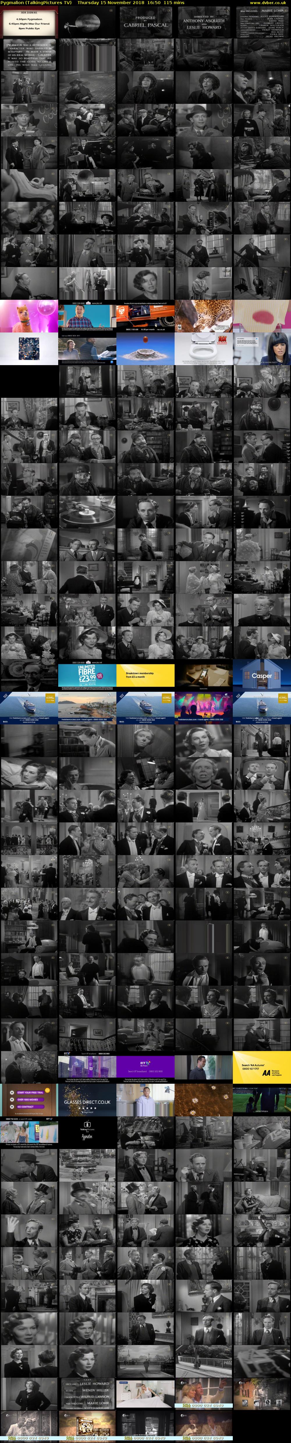 Pygmalion (TalkingPictures TV) Thursday 15 November 2018 16:50 - 18:45