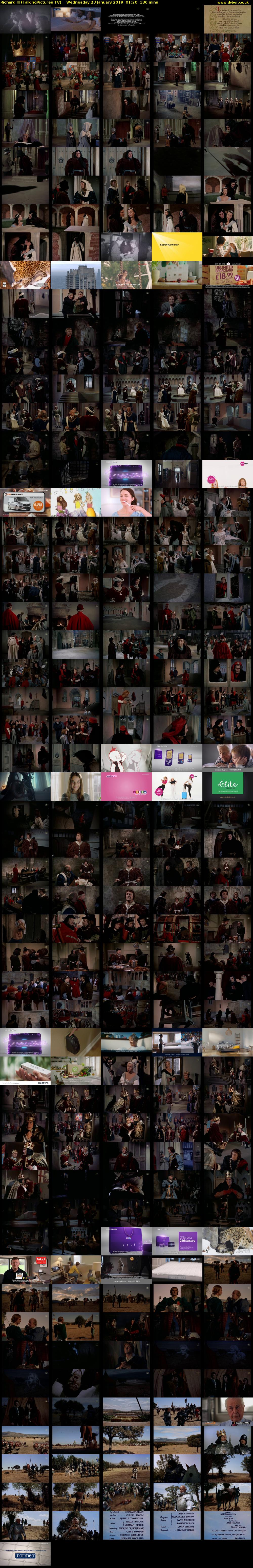 Richard III (TalkingPictures TV) Wednesday 23 January 2019 01:20 - 04:20