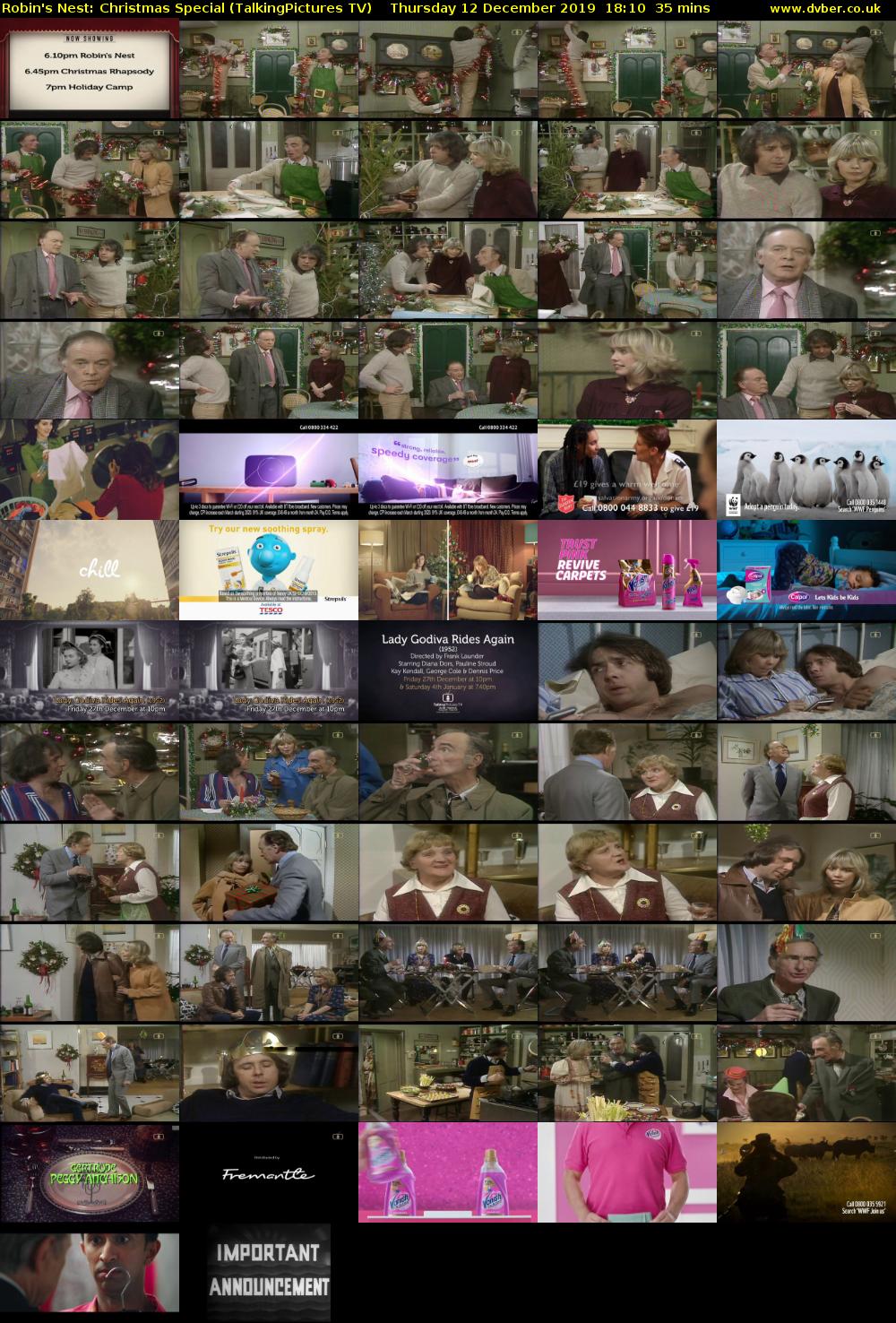 Robin's Nest: Christmas Special (TalkingPictures TV) Thursday 12 December 2019 18:10 - 18:45