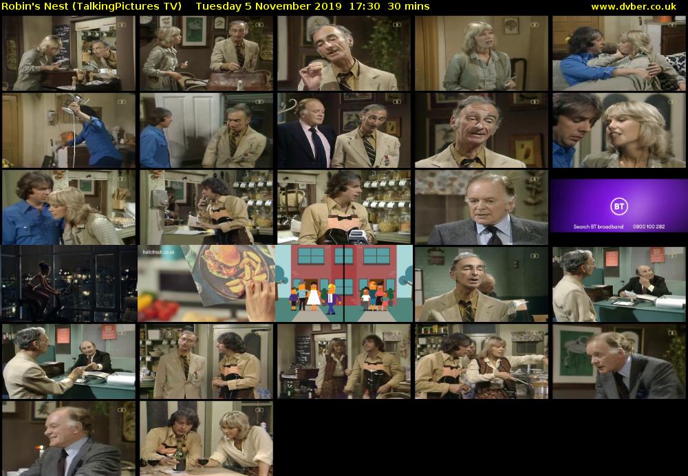 Robin's Nest (TalkingPictures TV) Tuesday 5 November 2019 17:30 - 18:00