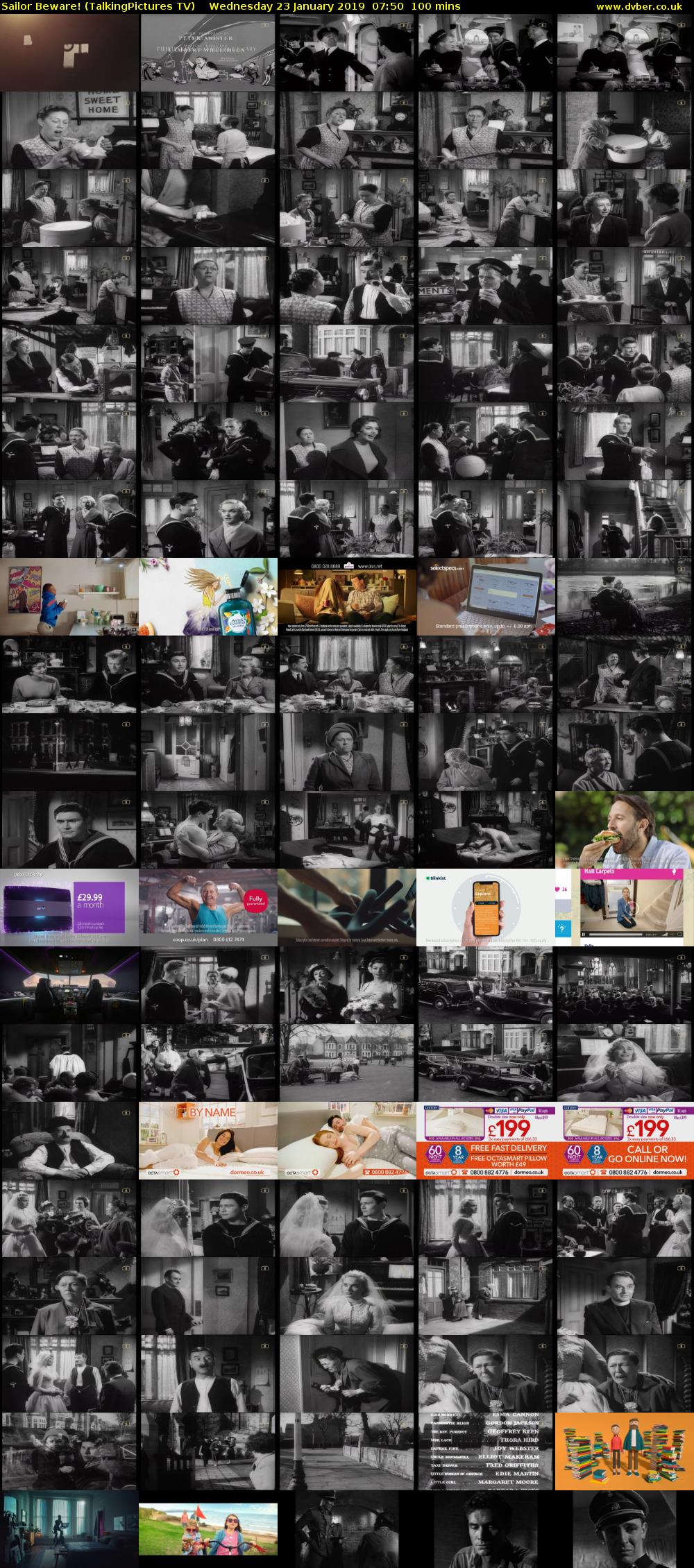 Sailor Beware! (TalkingPictures TV) Wednesday 23 January 2019 07:50 - 09:30