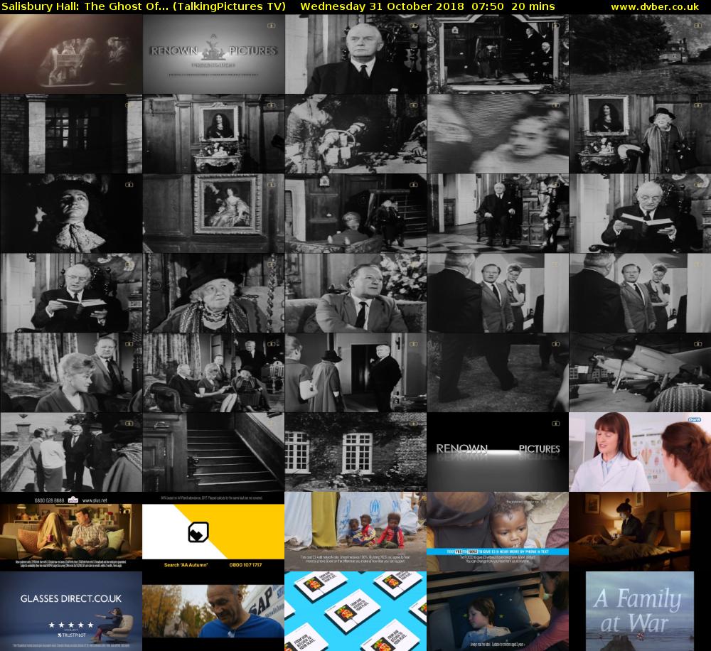 Salisbury Hall: The Ghost Of... (TalkingPictures TV) Wednesday 31 October 2018 07:50 - 08:10