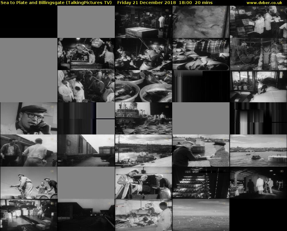 Sea to Plate and Billingsgate (TalkingPictures TV) Friday 21 December 2018 18:00 - 18:20