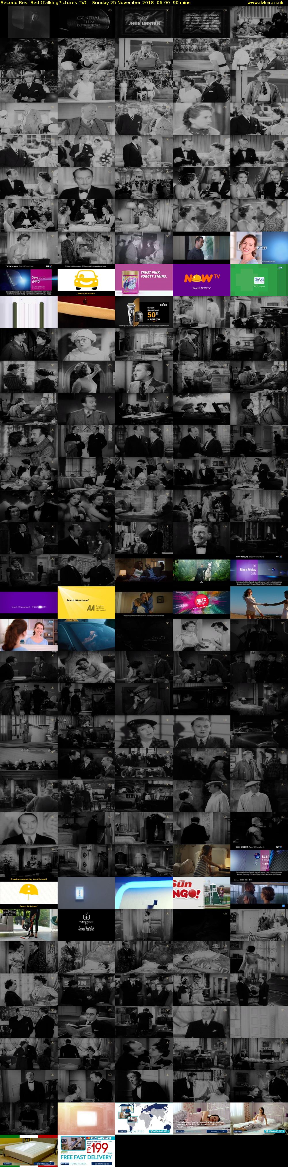 Second Best Bed (TalkingPictures TV) Sunday 25 November 2018 06:00 - 07:30