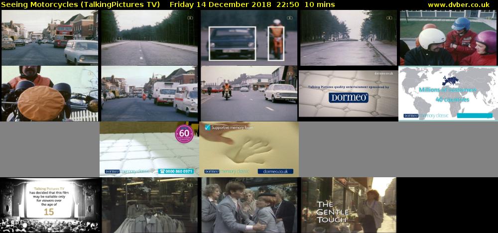 Seeing Motorcycles (TalkingPictures TV) Friday 14 December 2018 22:50 - 23:00