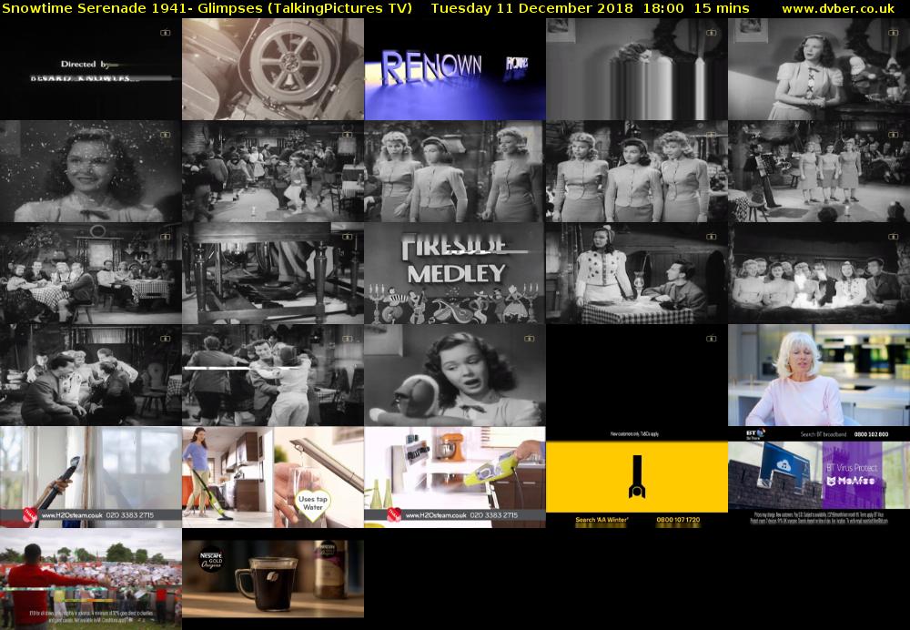 Snowtime Serenade 1941- Glimpses (TalkingPictures TV) Tuesday 11 December 2018 18:00 - 18:15