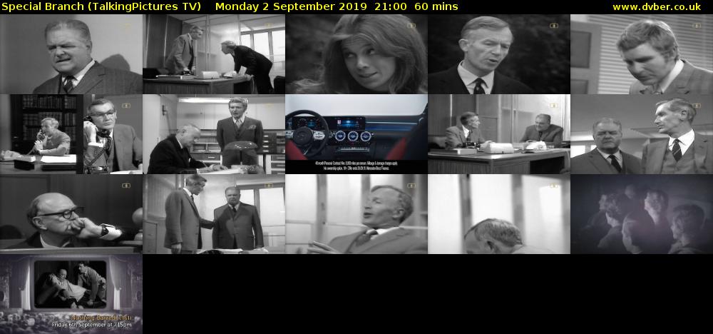 Special Branch (TalkingPictures TV) Monday 2 September 2019 21:00 - 22:00