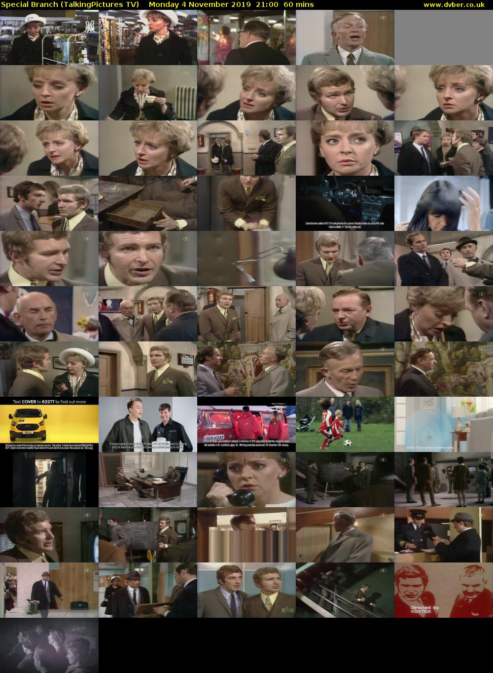 Special Branch (TalkingPictures TV) Monday 4 November 2019 21:00 - 22:00
