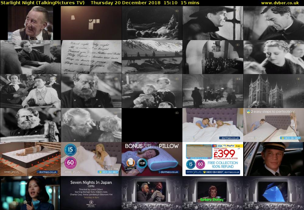 Starlight Night (TalkingPictures TV) Thursday 20 December 2018 15:10 - 15:25