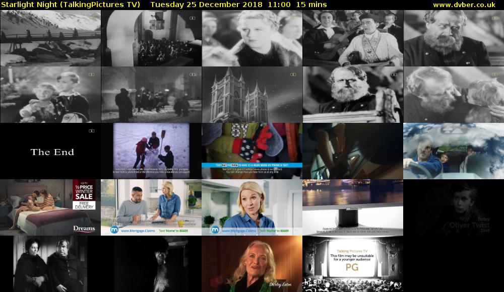 Starlight Night (TalkingPictures TV) Tuesday 25 December 2018 11:00 - 11:15