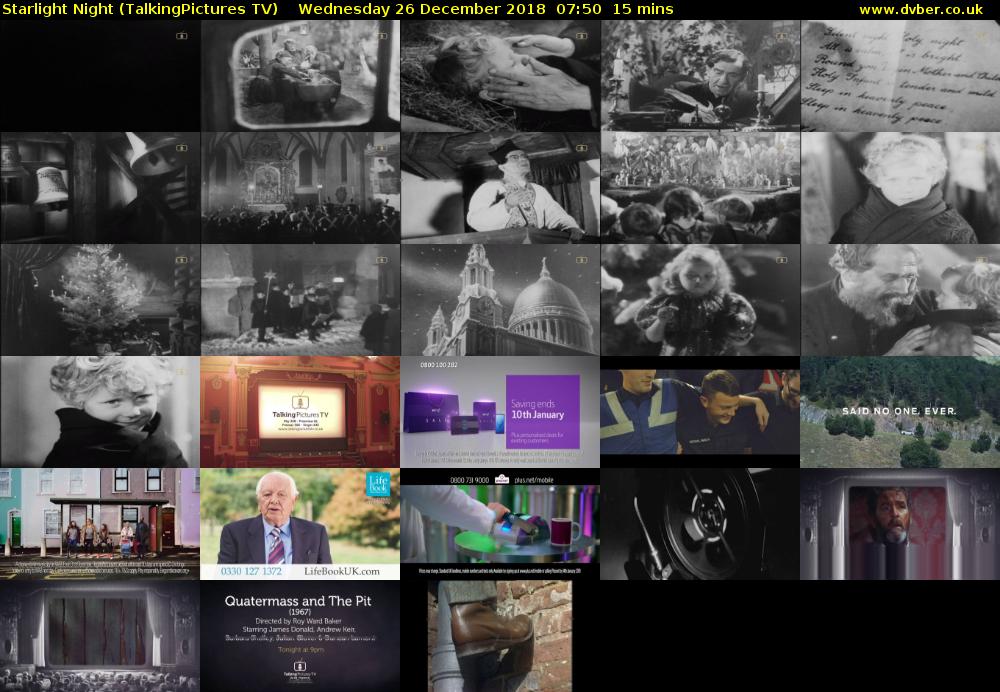 Starlight Night (TalkingPictures TV) Wednesday 26 December 2018 07:50 - 08:05