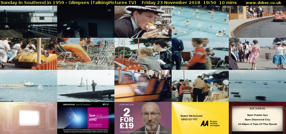 Sunday in Southend in 1959 - Glimpses (TalkingPictures TV) Friday 23 November 2018 19:50 - 20:00