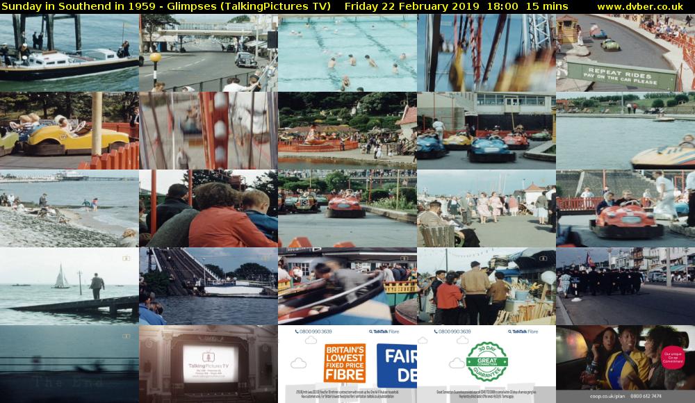 Sunday in Southend in 1959 - Glimpses (TalkingPictures TV) Friday 22 February 2019 18:00 - 18:15