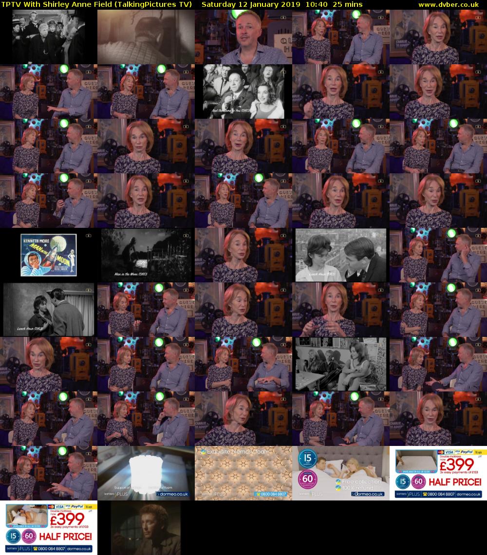 TPTV With Shirley Anne Field (TalkingPictures TV) Saturday 12 January 2019 10:40 - 11:05