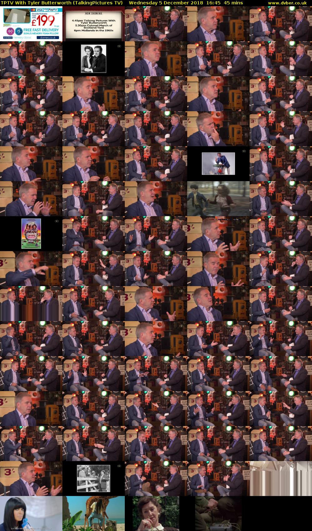 TPTV With Tyler Butterworth (TalkingPictures TV) Wednesday 5 December 2018 16:45 - 17:30