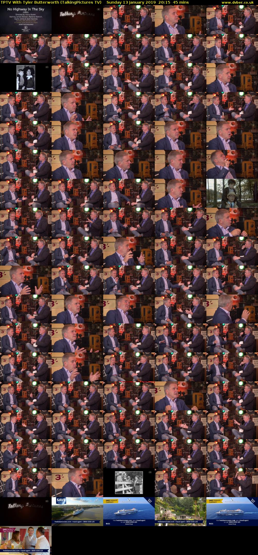 TPTV With Tyler Butterworth (TalkingPictures TV) Sunday 13 January 2019 20:15 - 21:00