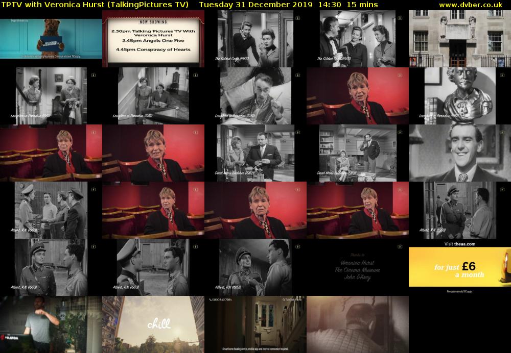 TPTV with Veronica Hurst (TalkingPictures TV) Tuesday 31 December 2019 14:30 - 14:45