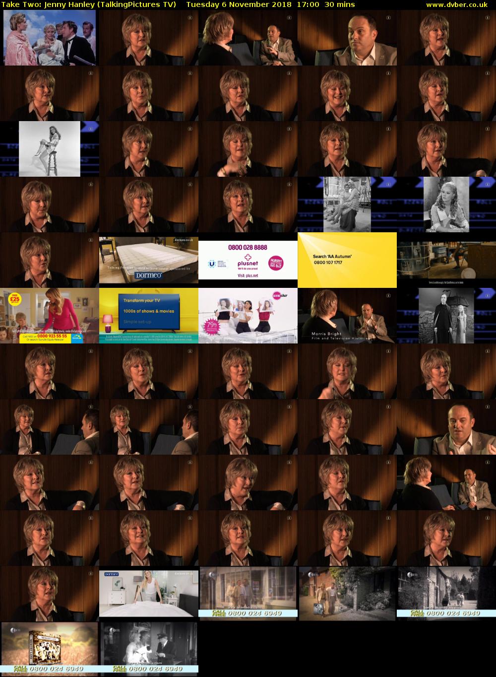 Take Two: Jenny Hanley (TalkingPictures TV) Tuesday 6 November 2018 17:00 - 17:30