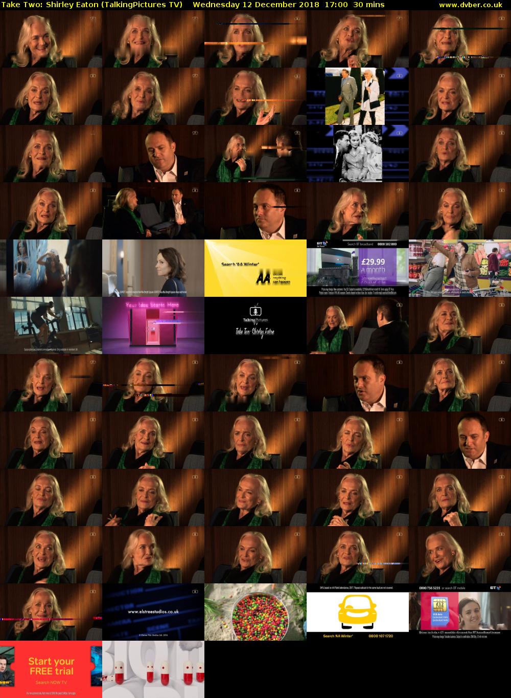 Take Two: Shirley Eaton (TalkingPictures TV) Wednesday 12 December 2018 17:00 - 17:30