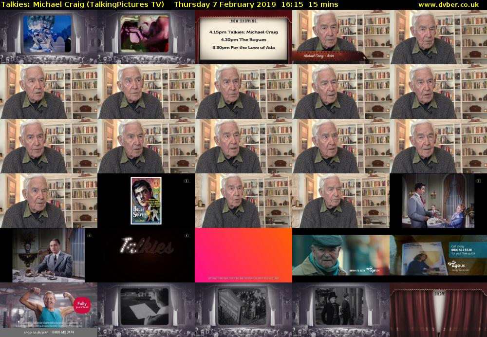 Talkies: Michael Craig (TalkingPictures TV) Thursday 7 February 2019 16:15 - 16:30