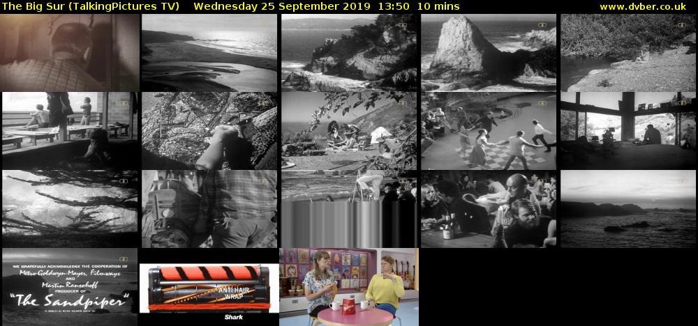 The Big Sur (TalkingPictures TV) Wednesday 25 September 2019 13:50 - 14:00