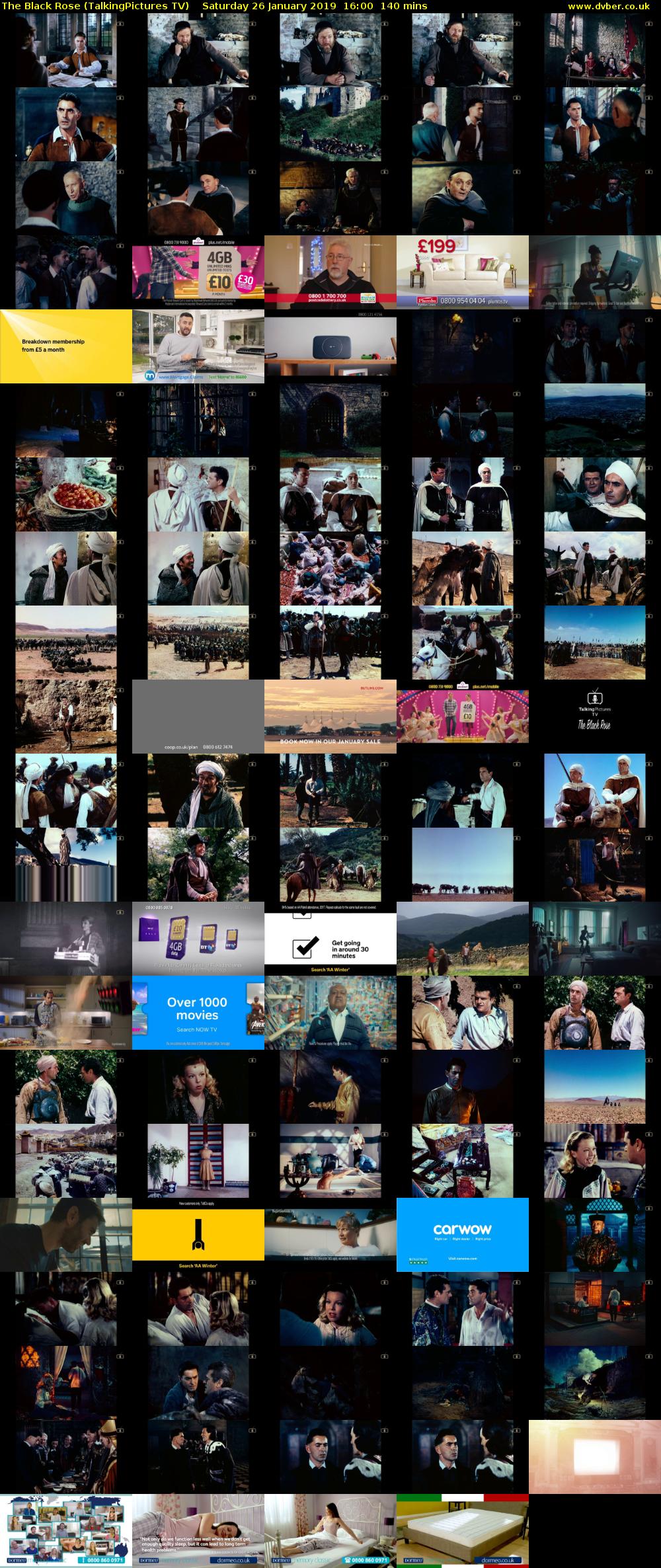 The Black Rose (TalkingPictures TV) Saturday 26 January 2019 16:00 - 18:20