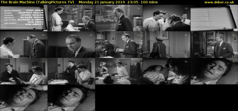 The Brain Machine (TalkingPictures TV) Monday 21 January 2019 23:05 - 00:45