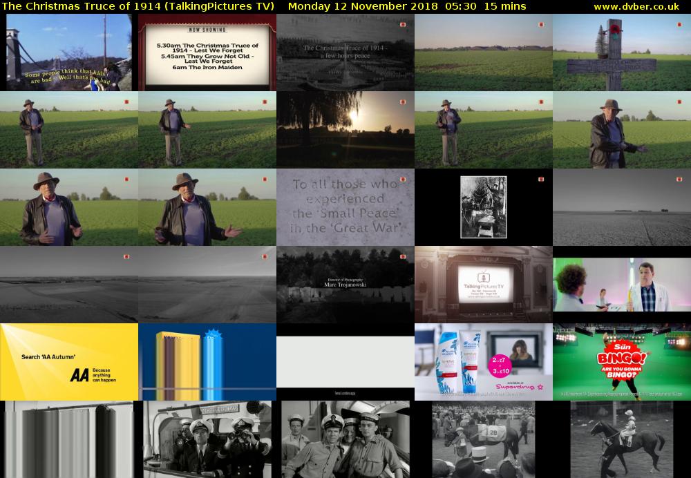 The Christmas Truce of 1914 (TalkingPictures TV) Monday 12 November 2018 05:30 - 05:45