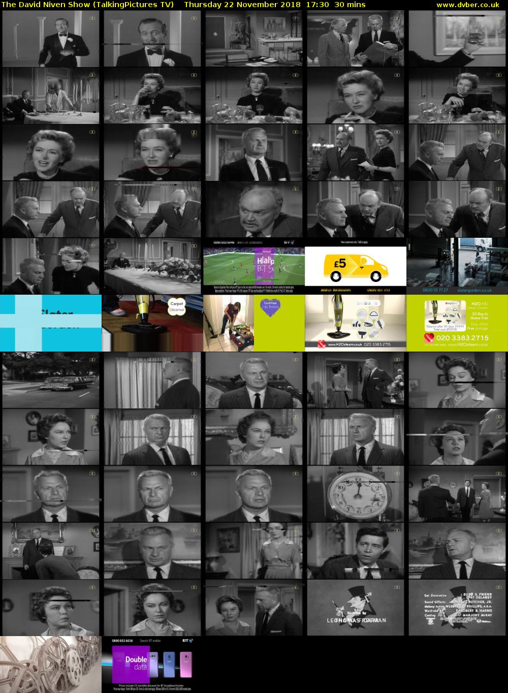 The David Niven Show (TalkingPictures TV) Thursday 22 November 2018 17:30 - 18:00