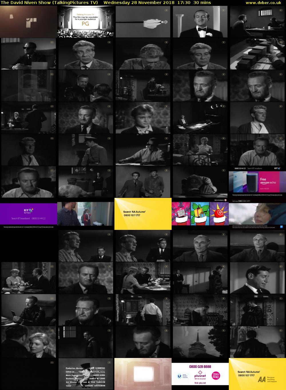 The David Niven Show (TalkingPictures TV) Wednesday 28 November 2018 17:30 - 18:00