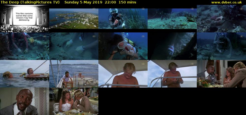 The Deep (TalkingPictures TV) Sunday 5 May 2019 22:00 - 00:30