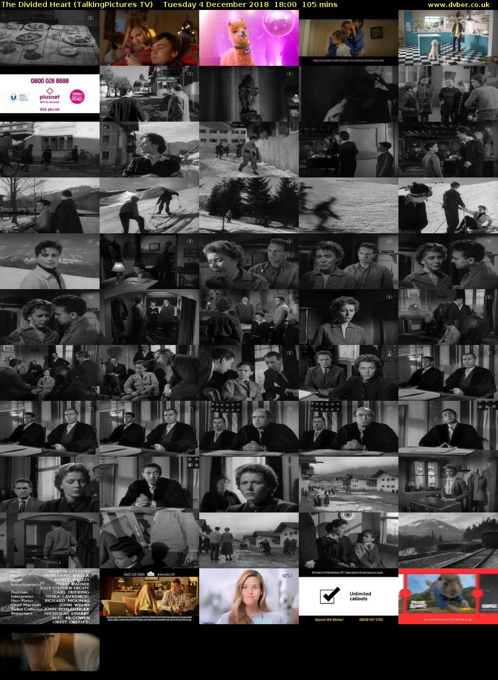 The Divided Heart (TalkingPictures TV) Tuesday 4 December 2018 18:00 - 19:45