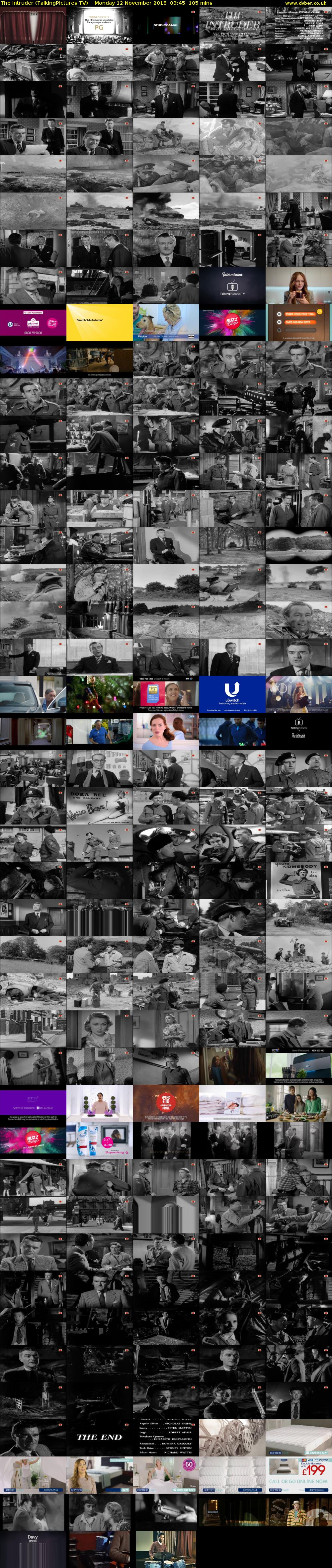 The Intruder (TalkingPictures TV) Monday 12 November 2018 03:45 - 05:30