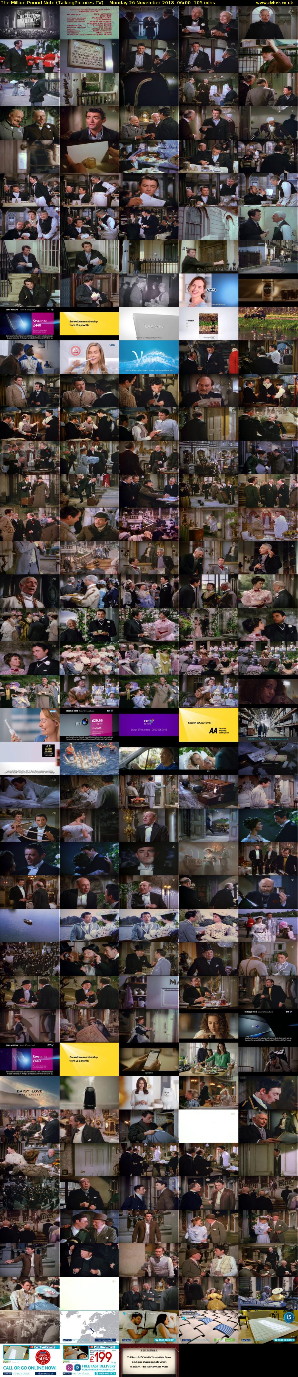 The Million Pound Note (TalkingPictures TV) Monday 26 November 2018 06:00 - 07:45