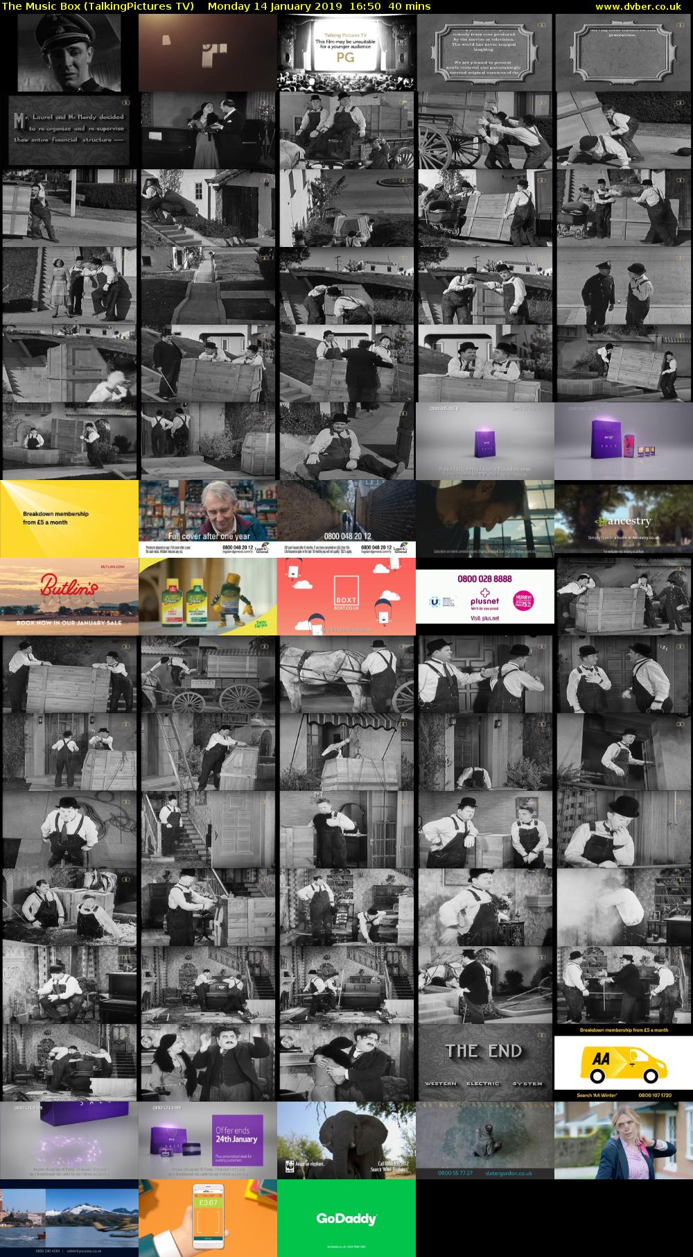 The Music Box (TalkingPictures TV) Monday 14 January 2019 16:50 - 17:30