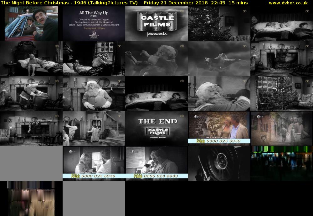 The Night Before Christmas - 1946 (TalkingPictures TV) Friday 21 December 2018 22:45 - 23:00