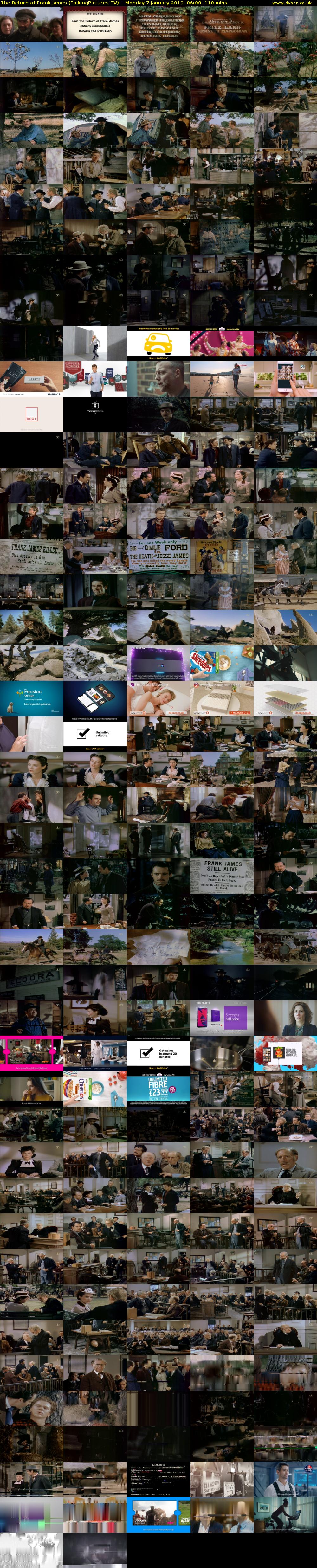 The Return of Frank James (TalkingPictures TV) Monday 7 January 2019 06:00 - 07:50