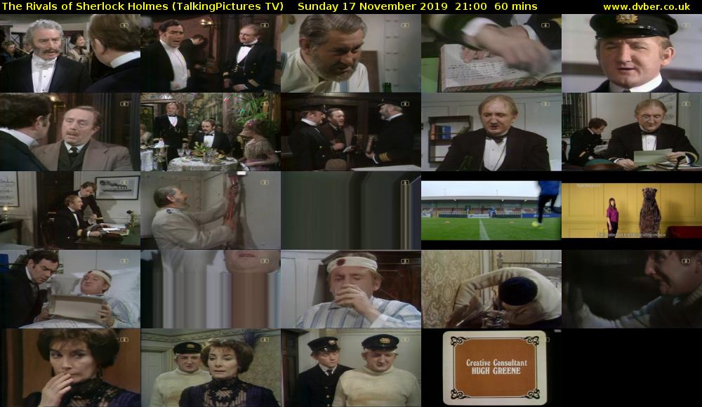 The Rivals of Sherlock Holmes (TalkingPictures TV) Sunday 17 November 2019 21:00 - 22:00