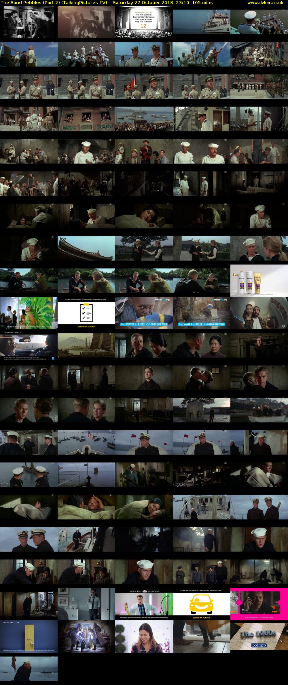 The Sand Pebbles (Part 2) (TalkingPictures TV) Saturday 27 October 2018 23:10 - 00:55